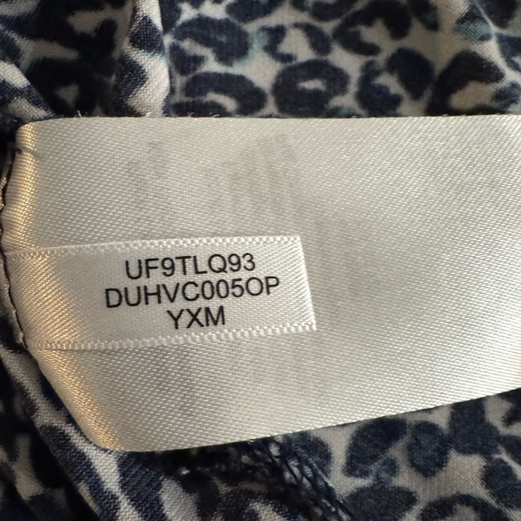 DKNY Blue and Black Wrap Top - Size L - Picture 9 of 9